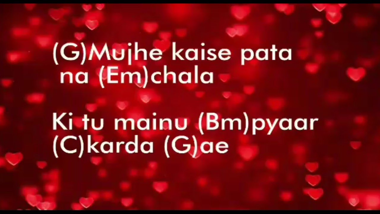 Mujhe Kaise Pata Na Chala Guitar Chords With Lyrics
