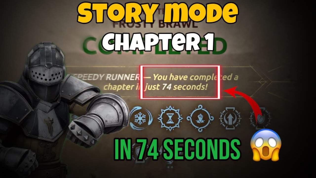 How To Complete Chapter 1 In Less Than 2 minutes Story Mode | Shadow Fight 4 | Evoker OP
