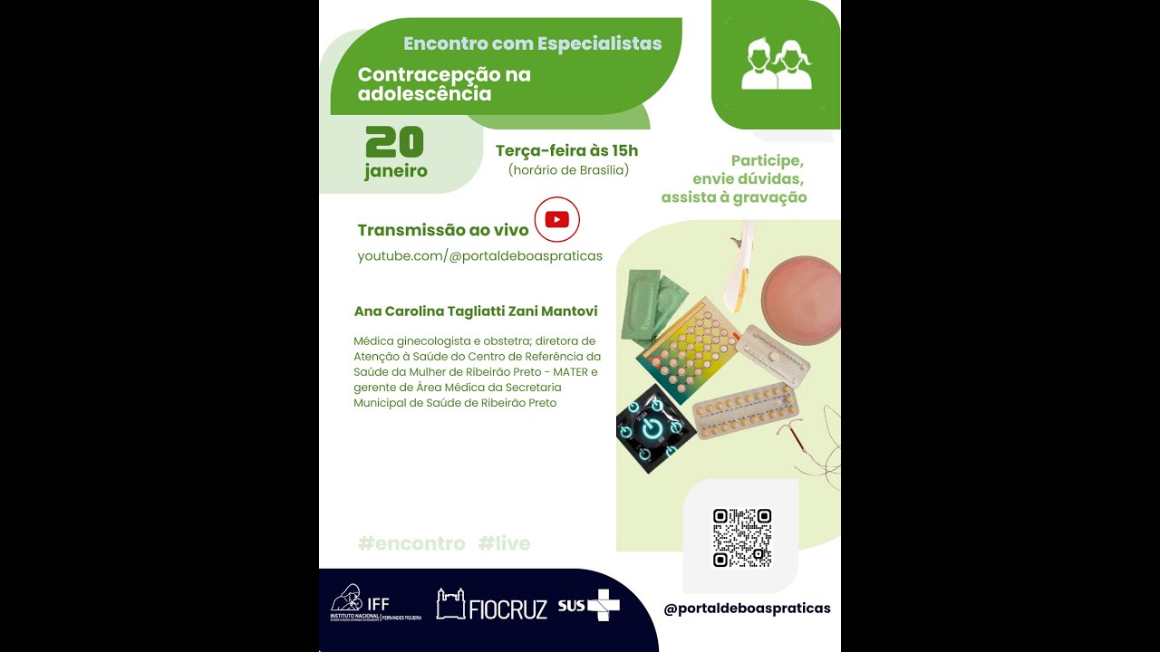 Encontro com Especialistas 20/01/2026 Contracepção na adolescência