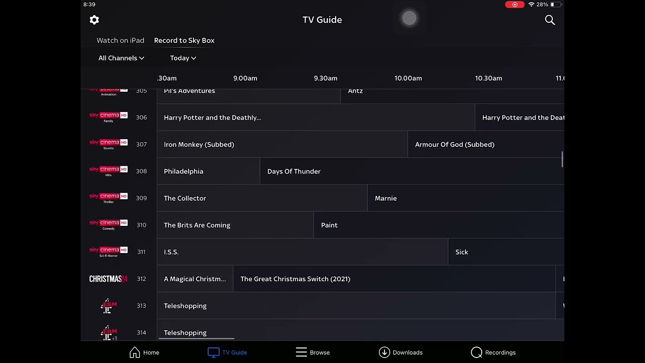 (First Video Of 2025) Sky Go TV Guide 2025