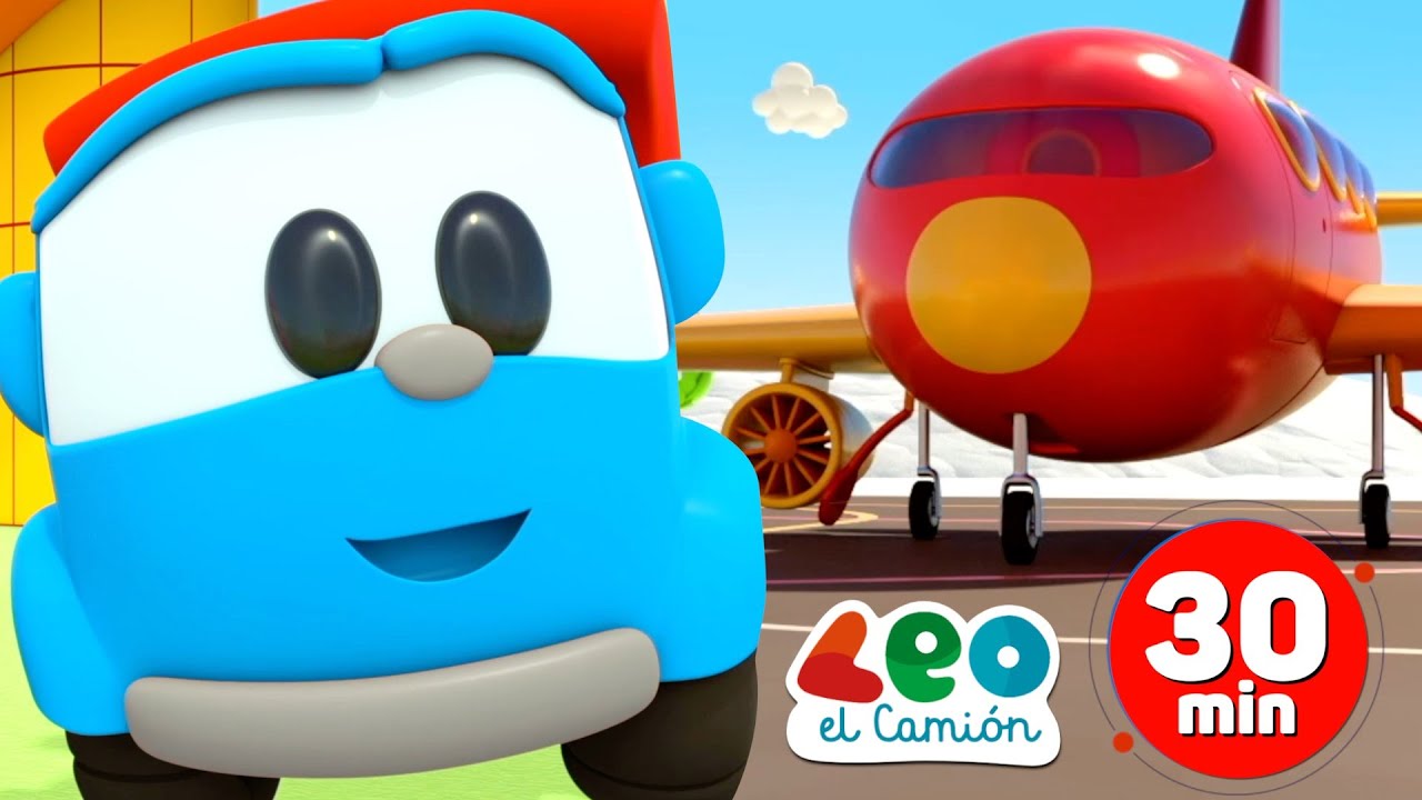 Leo the Truck Español - El Mundo De Aviones con Leo y los robots