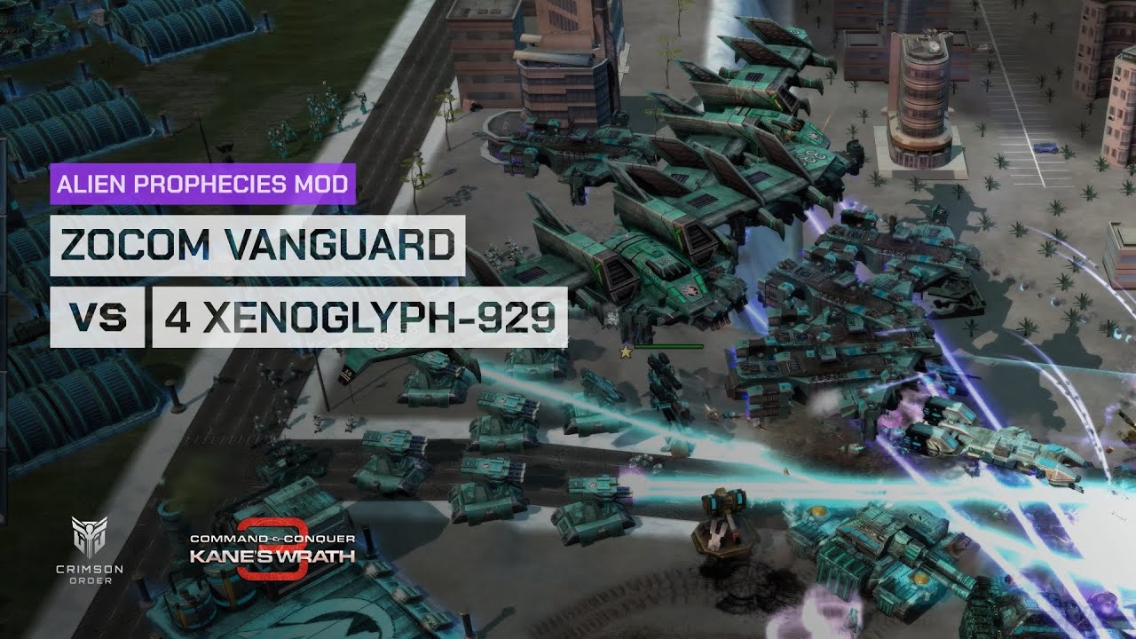 Гнев Кейна [мод Alien Prophecies] — ZOCOM Vanguard против 4 Xenoglyph-929 Brutal AI