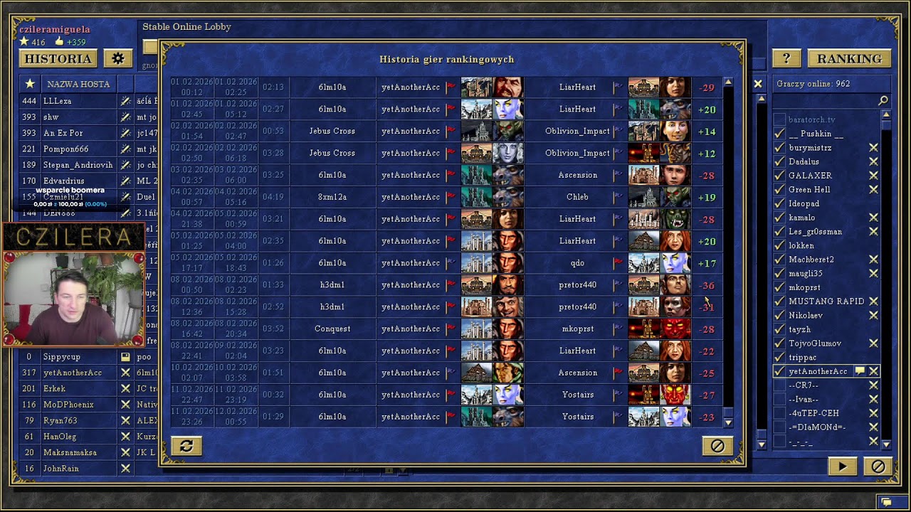 Liga Heroes vs Dadalus - Heroes 3 HotA PvP