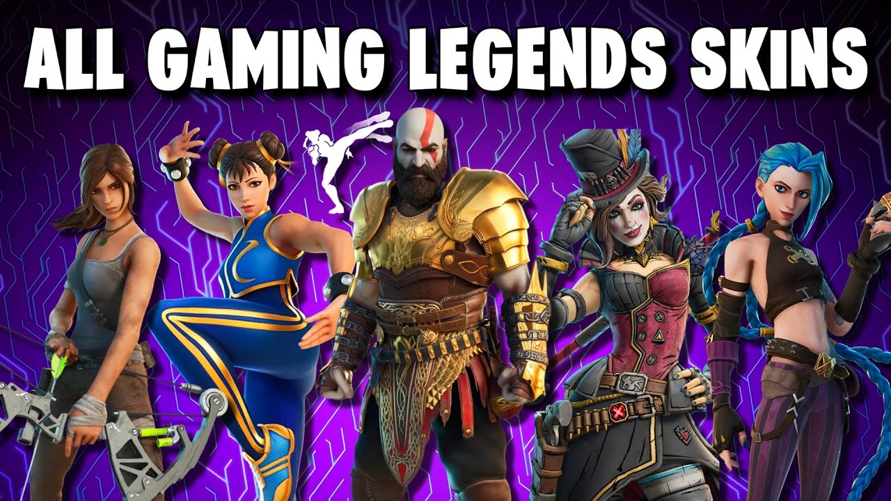 ALL Gaming Legends in Fortnite Showcase! (2025 ALL Games Collab Skins)