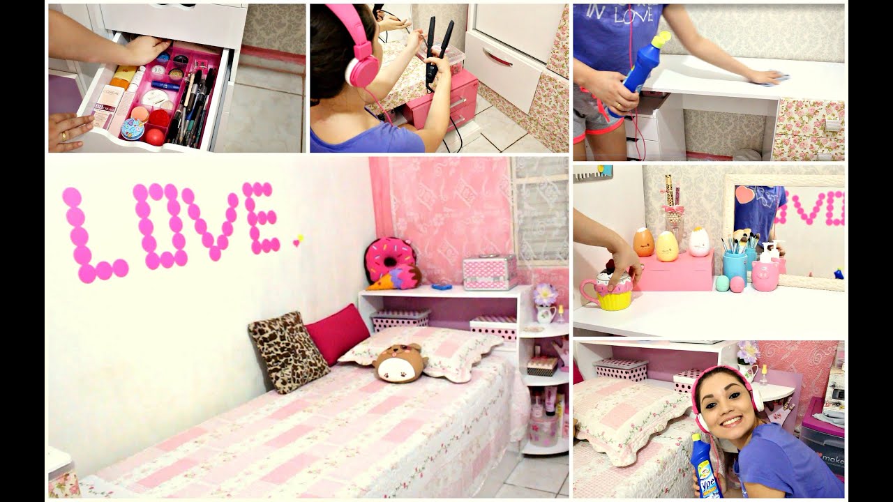 Como eu arrumo o meu quarto - Cleaning My Room ♥