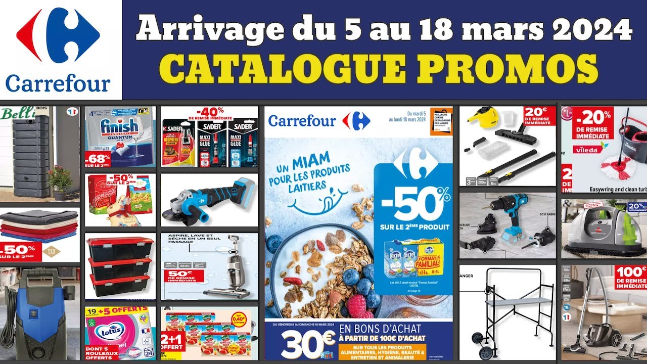 catalogue CARREFOUR du 5 au 18  mars 2024 ✅ arrivage bricolage 🔥 Promos deals Kärcher maison cuisine