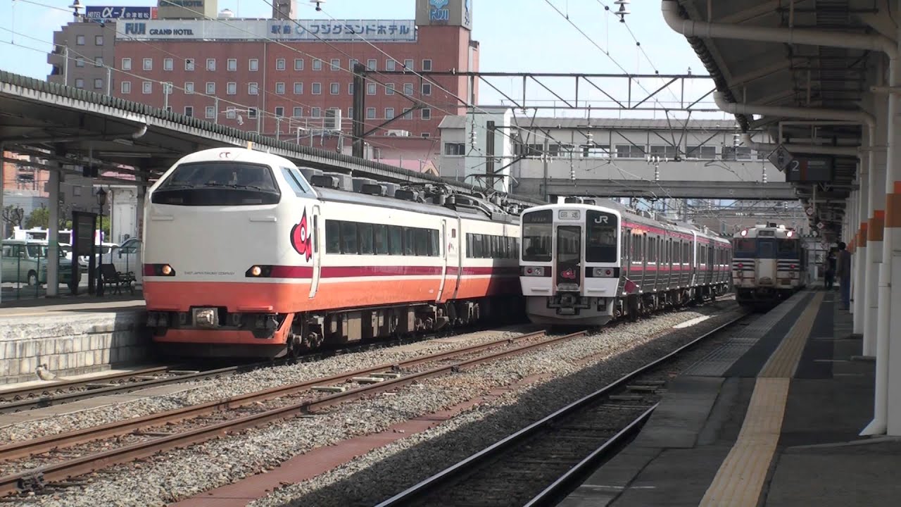 会津若松駅　快速あいづライナー4号発車！　485系G55・G58編成