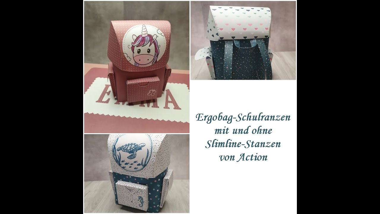 Ergobag/Schulranzen modern mit Slimline-Stanzen von Action