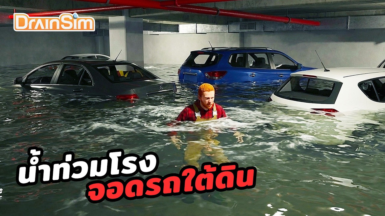 ช่วยน้ำท่วมโรงจอดรถใต้ดิน!!💧DrainSim ไทย - EP.5