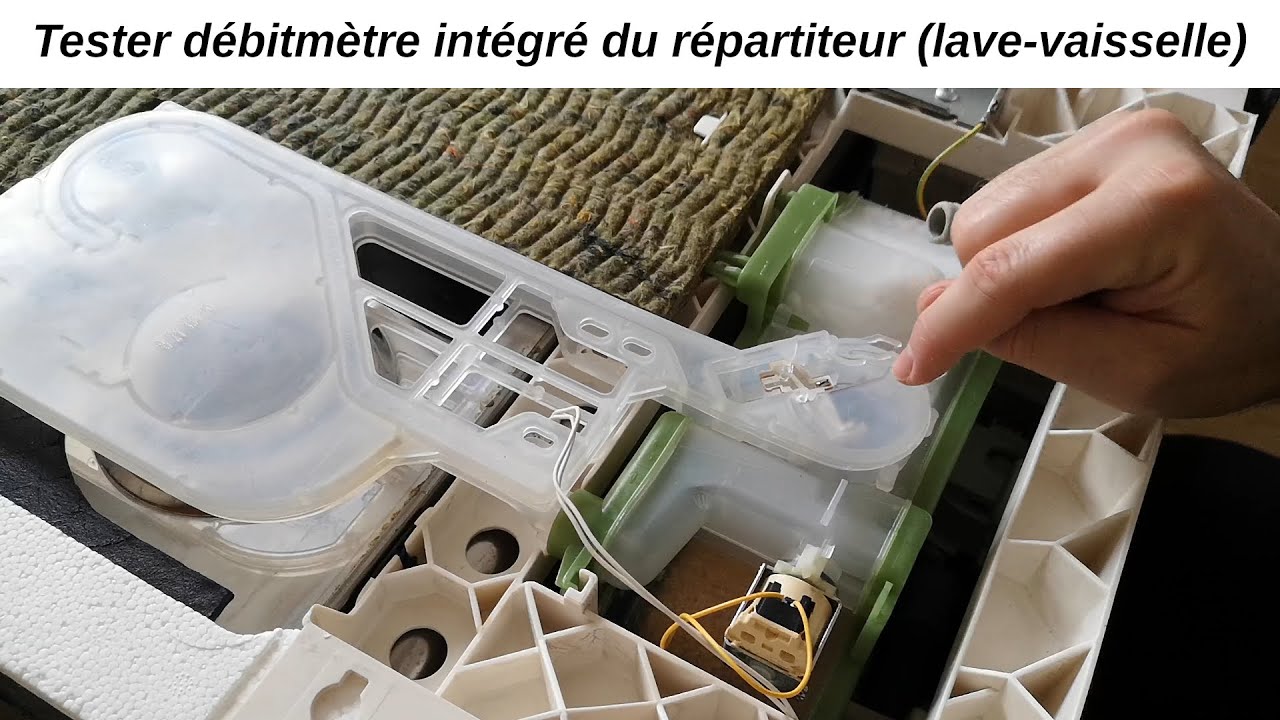 Comment tester vérifier, diagnostiquer débitmètre lave-vaisselle Whirlpool savoir si fonctionne bien