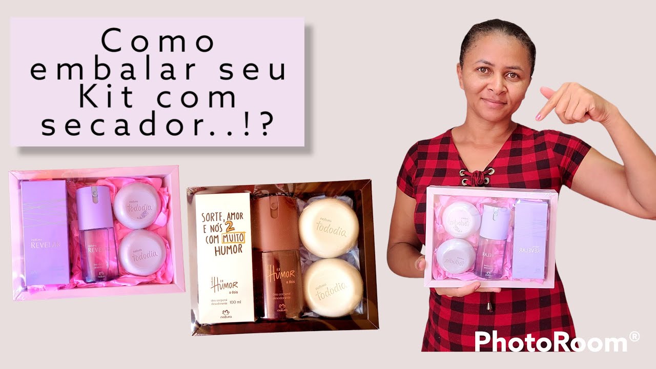 Como embalar o kit com o plástico termo encolhível, usando secador?!
