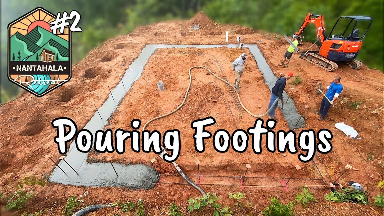 Pouring Concrete Footings | Building The Nantahala Retreat #2