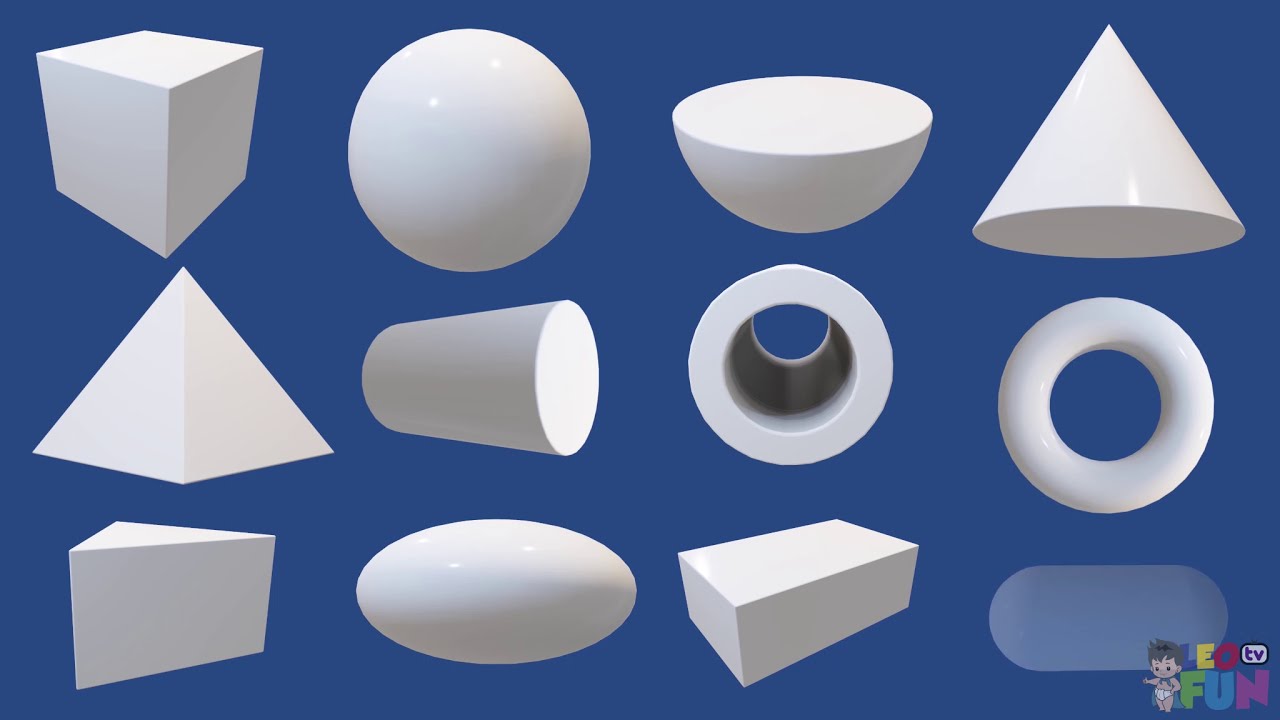 Figuras 3D para niños - LEOFUNTV | Videos educativos |