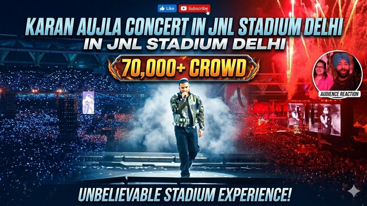 Karan Aujla concert in Delhi JNL Stadium | P-Pop culture India tour 2026 | 70,000+ Crowd Experience