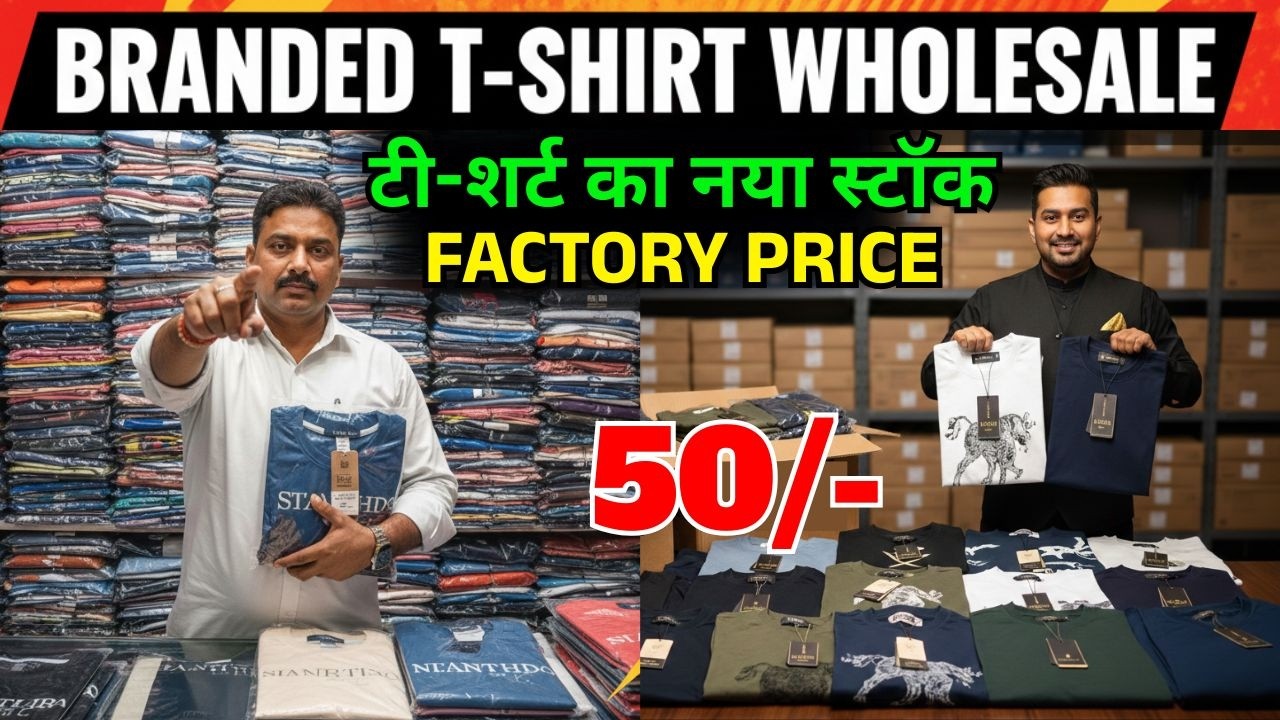 Branded T-Shirts Wholesale Starting Only ₹49 | Cotton & Hosiery T-Shirts | Original Branded T-Shirts