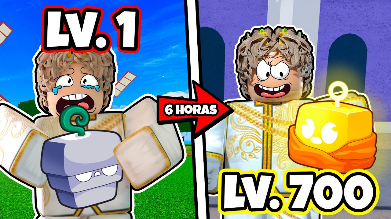 Blox Fruits 1 al 700 PERO Mi Fruta Cambia en Cada Isla