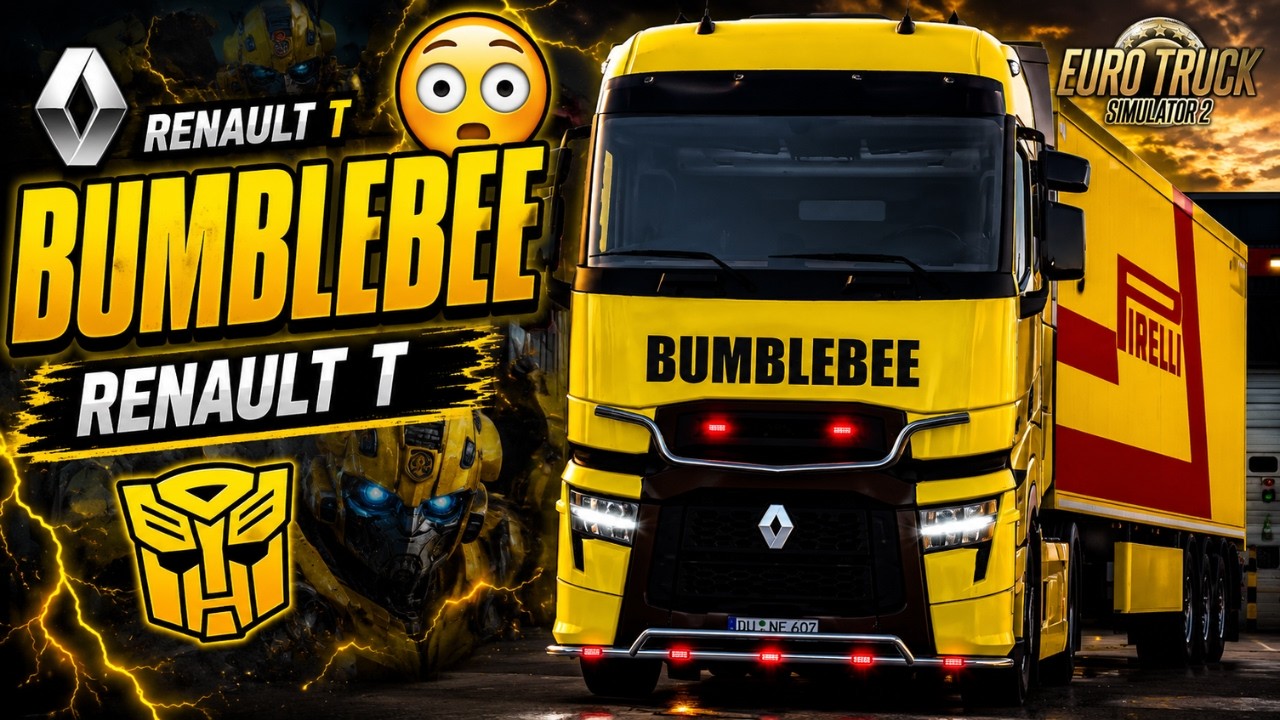 Renault T Bumblebee - ETS 2 #keşfett #kesfetteyizz #eurotrucksimulator2 #renault #renaulttrucks
