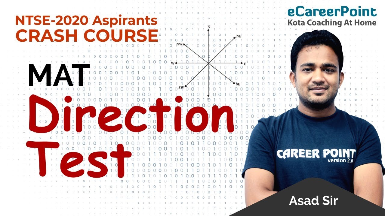 Direction Test | Crash Course | MAT | Class 9th & 10th | Asad Sir | Career Point-NTSE