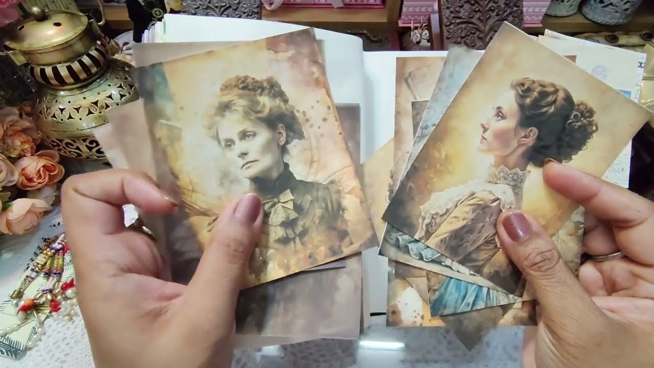 Kelly: Creative Journaling |Vintage 🕰️ | Paper, Vellum & Ephemera Collage|Scrapbooking