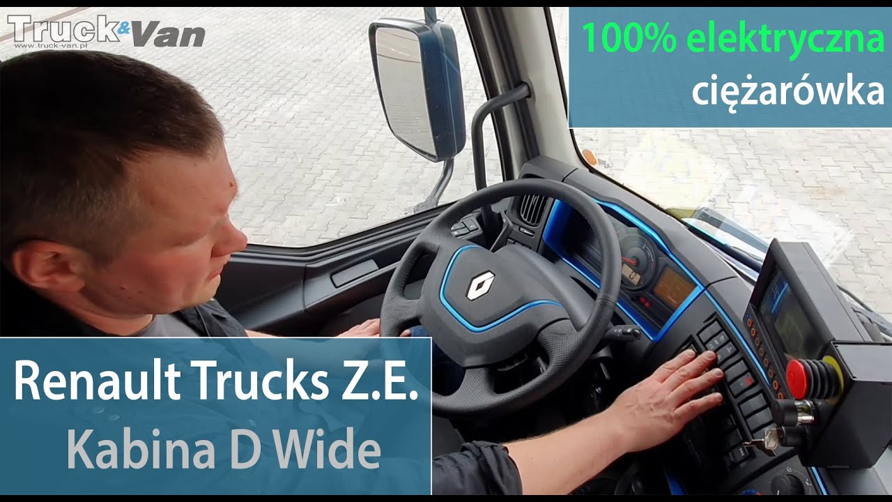 Elektryczna śmieciarka Renault Trucks D Wide Z.E. - kabina. Electric garbage zero emission truck