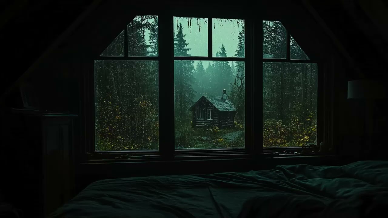 Soft Rain on Window at Night | Gentle Raindrops for Deep Sleep, Insomnia and Study Sounds ASMR 3HOUR