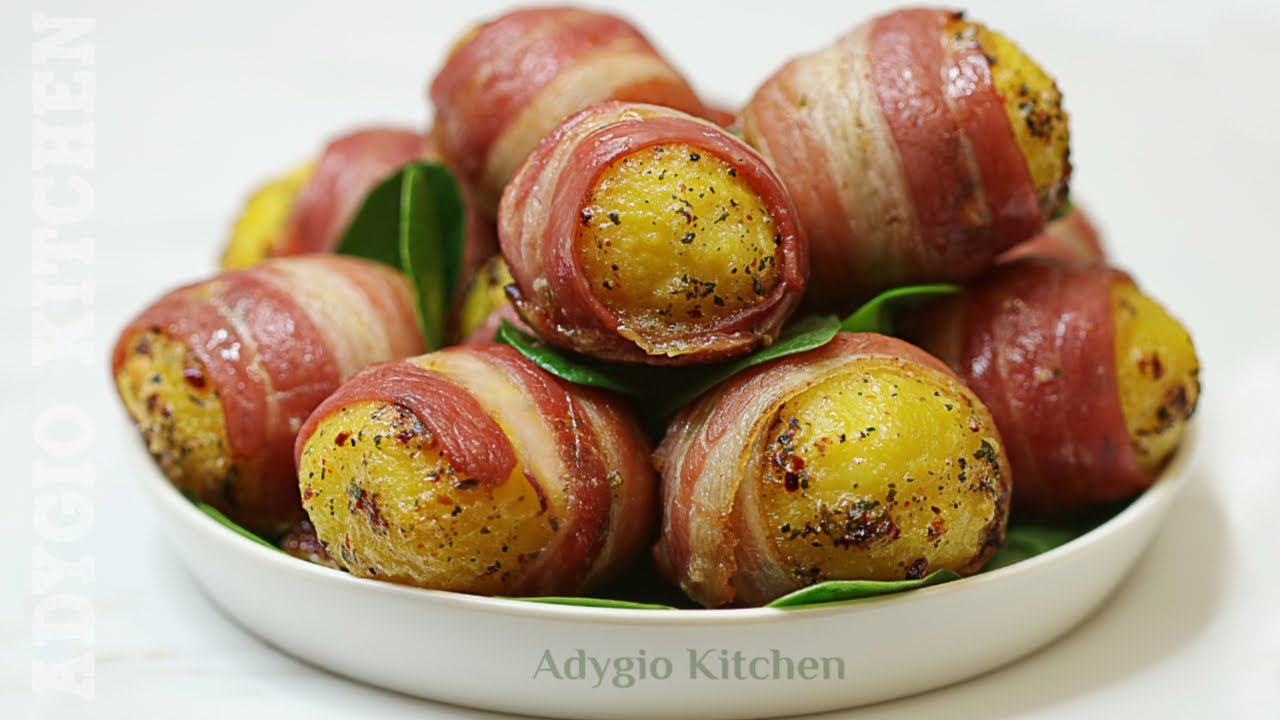 Cartofi la cuptor aromati in paturica de bacon sau pancetta | Adygio Kitchen