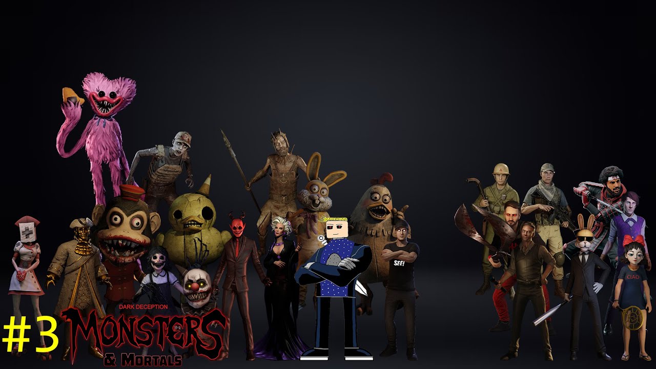 Some new characters has joined the fight | Dark Deception M. and M. with (RoboAlexDJ)