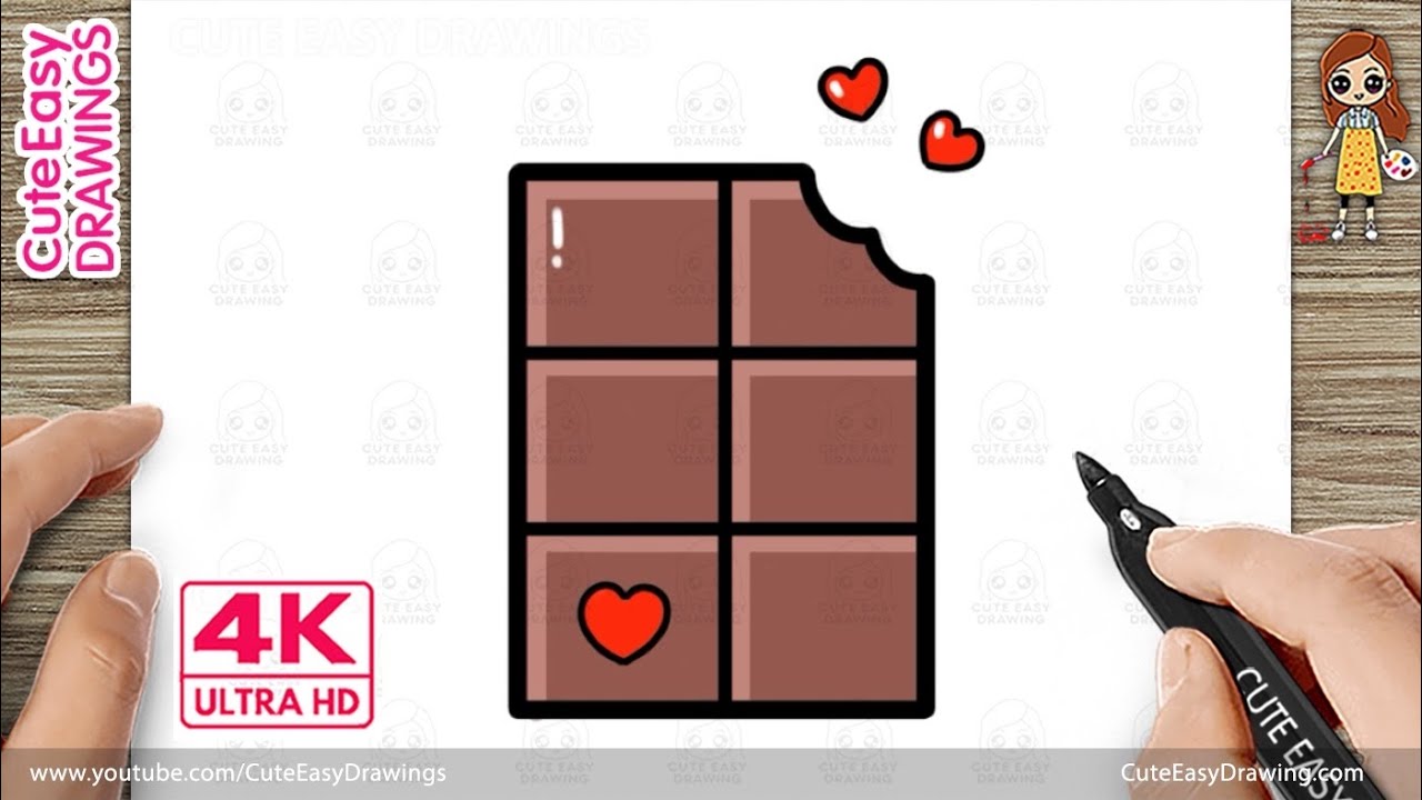 How to Draw an Easy Chocolate Bar | for Kids and Toddlers
