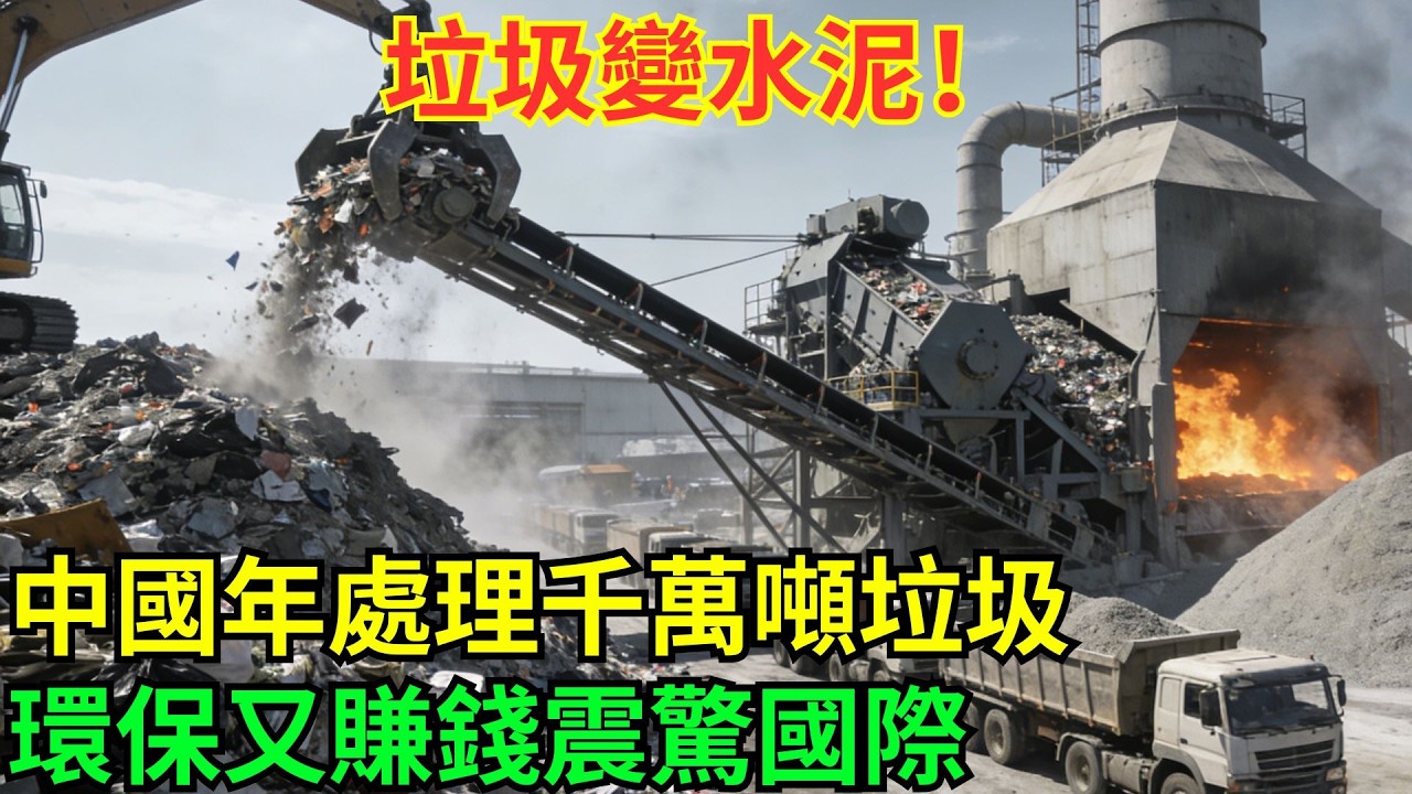 垃圾圍城難到無解？中國「垃圾變水泥」技術，年處理千萬噸垃圾，既環保又賺錢，國際社會瘋搶技術！#科普#國際觀點#熱門#生態修複#沙漠