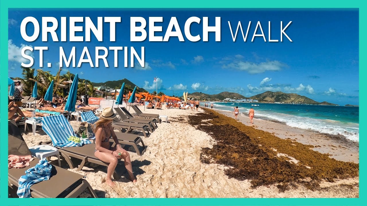 WALKING ORIENT BEACH | ST. MARTIN | [4k] Binaural Audio🎧