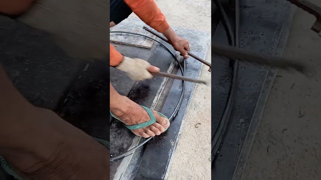 Membuat begel bulat untuk kolom D1m #shorts #begeleiding