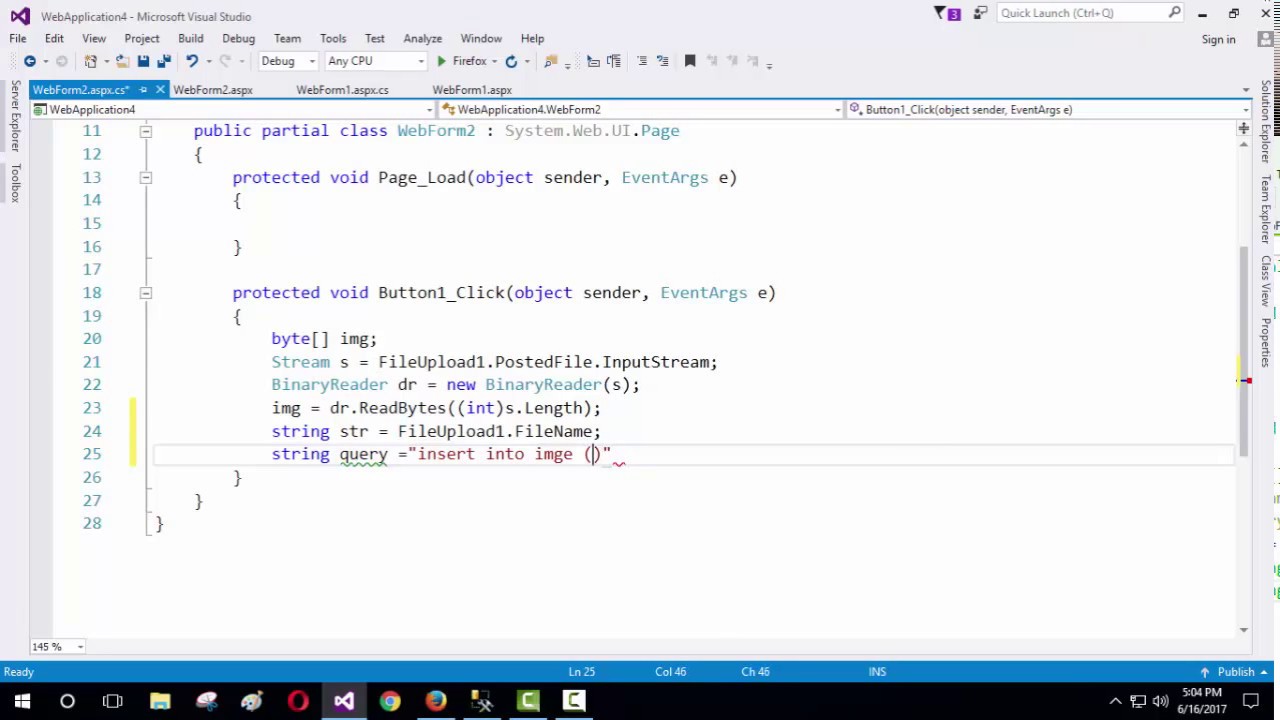 save image in sql server using asp.net