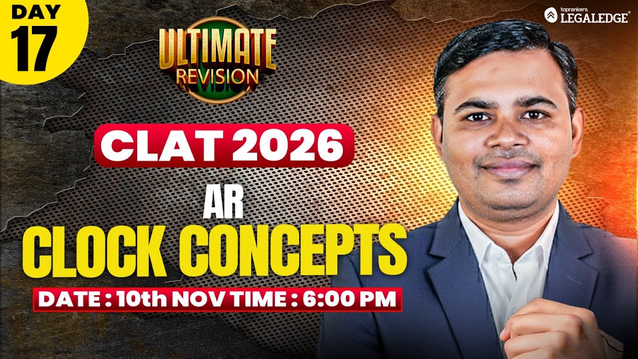 CLAT/AILET 2026 | AR | Clock Concept | Mukesh Sir | Ultimate Revision