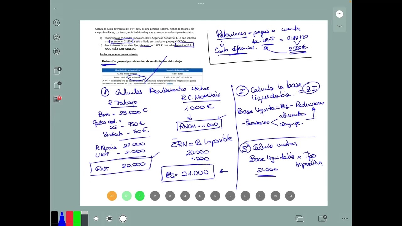 EyA - ejercicio práctico IRPF completo resuelto