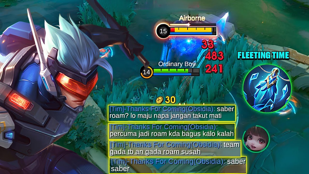 KETIKA SABER ROAM DIBACOTIN SAMA TIM SENDIRI INILAH YANG TERJADI - MOBILE LEGENDS