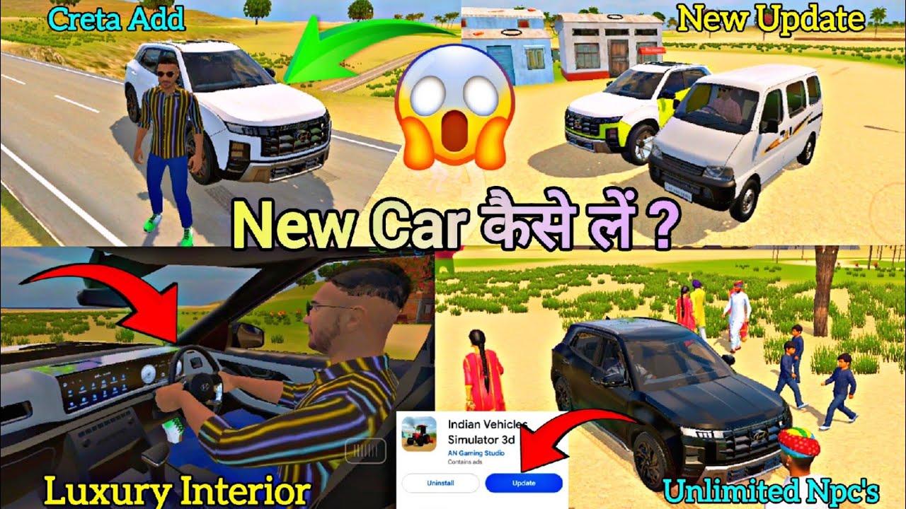 Hyundai New Model Creta Added 🤑 Indian Vehicles Simulator 3d | New Update ✅