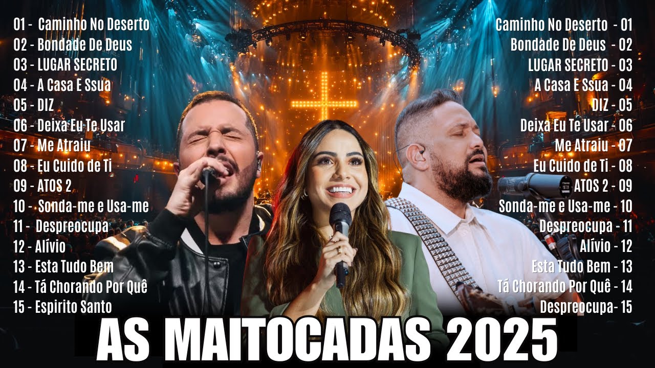 As Melhores Músicas Gospel, Top 50 Louvores de Adoração 2025,HINOS - Fernandinho, Gabriela Rocha,...