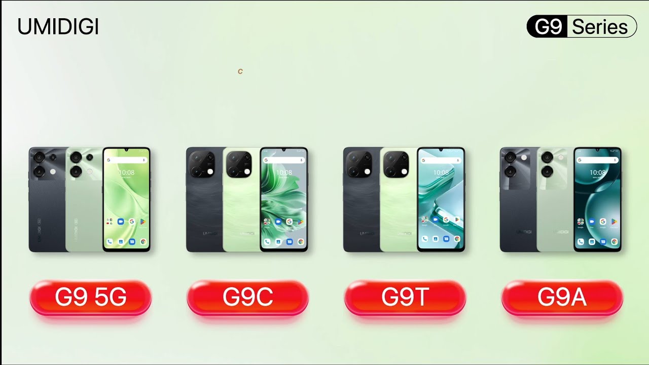 UMIDIGI G9A VS G9C VS G9 VS G9T | New Stylish Powerful Smartphone 2024 Official Comparison Video !!