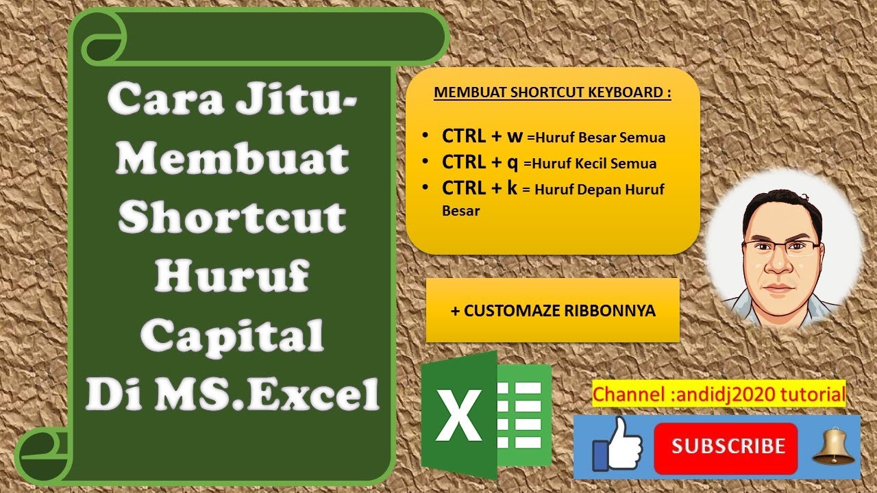 Cara Jitu-Membuat Shortcut huruf kapital  di excel