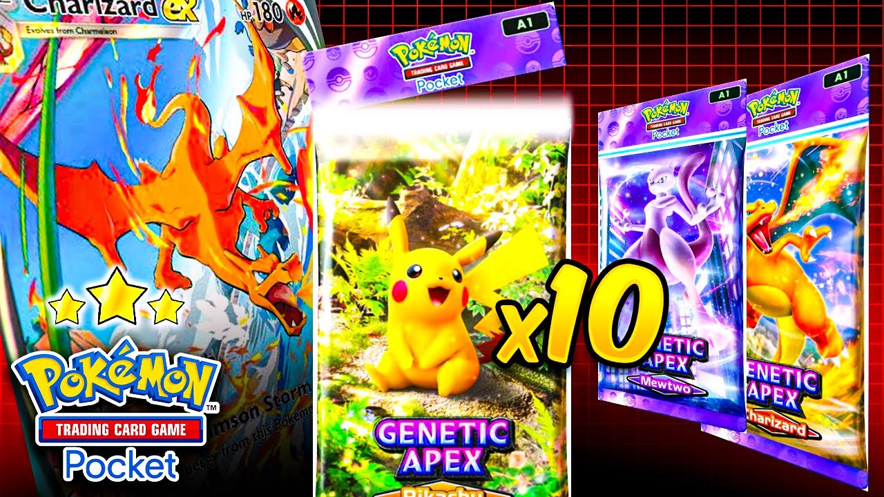 Pokemon TCG Pocket - Opening 10 Packs Pulling Rare Cards - LAUNCH GAMEPLAY