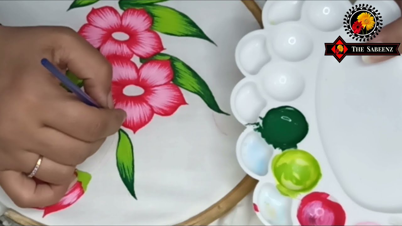fabric painting- inside & outside shading painting technique for beginners.