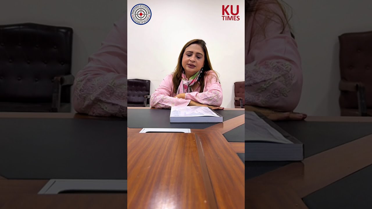 Prof Dr. Naima Saeed | Sharing Details | Department of Criminology | University of Karachi