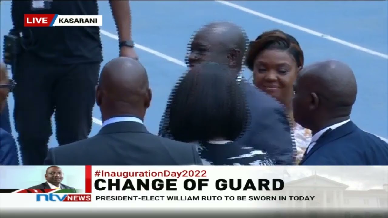 Rigathi Gachagua arrives at Kasarani Stadium