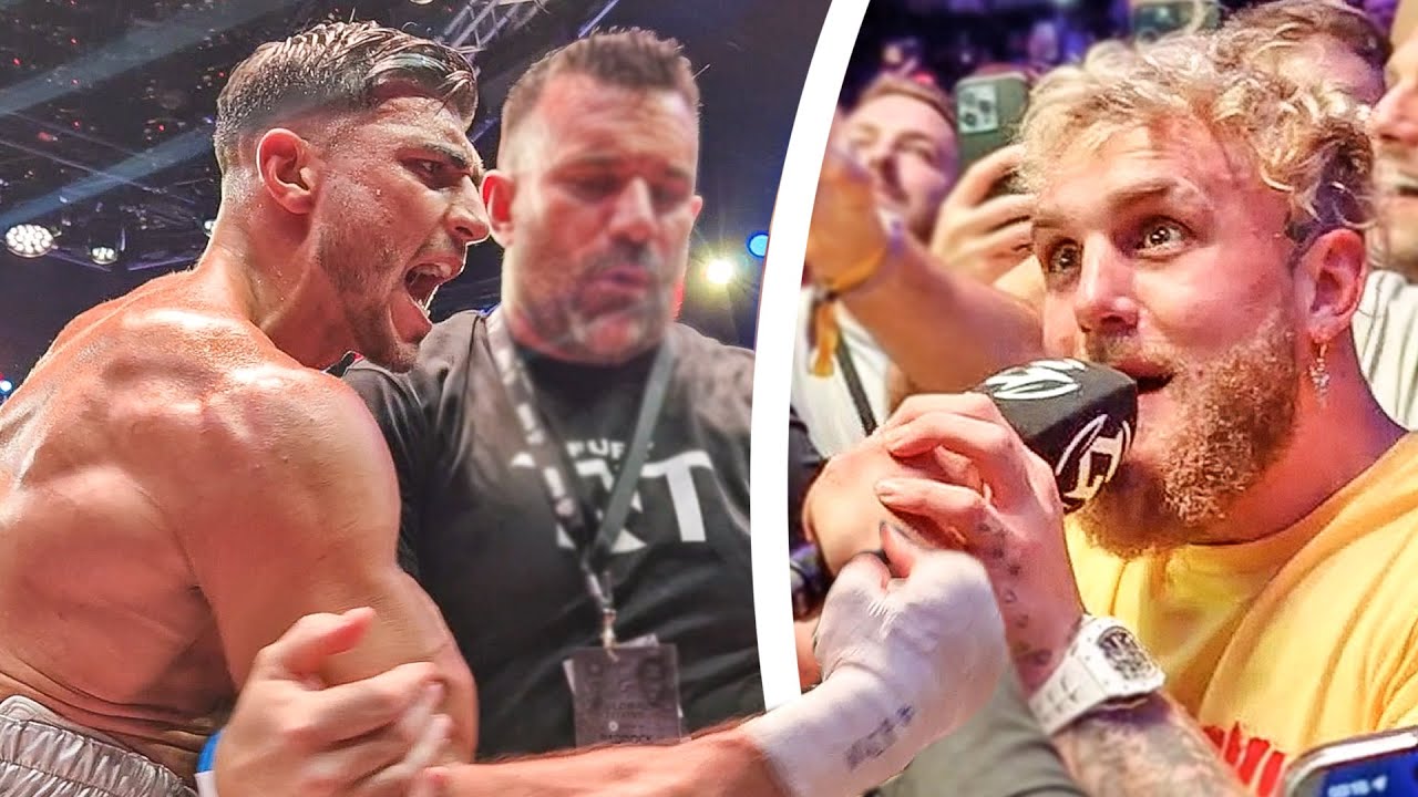 ENRAGED Tommy Fury TRIES TO ATTACK JAKE PAUL at ringside, threatens KNOCKOUT