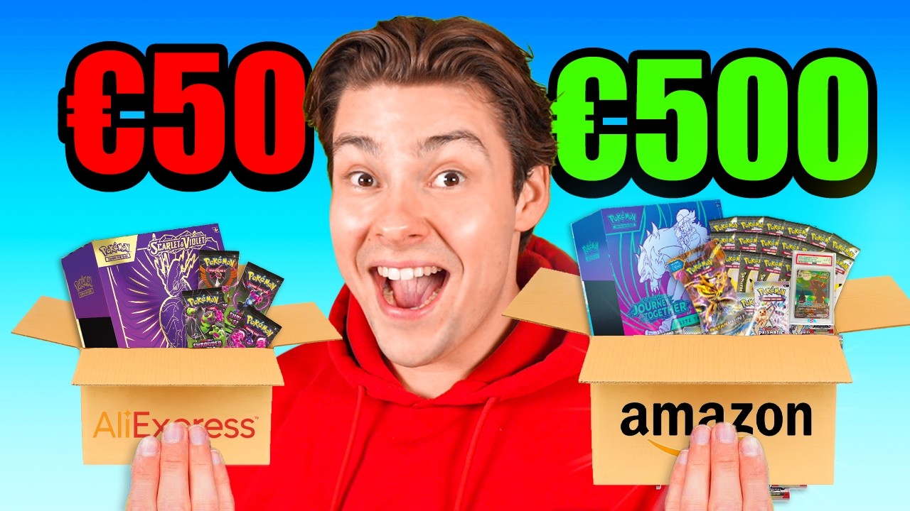 &euro;50 vs &euro;500 Pokemon Kaarten Mystery Box!