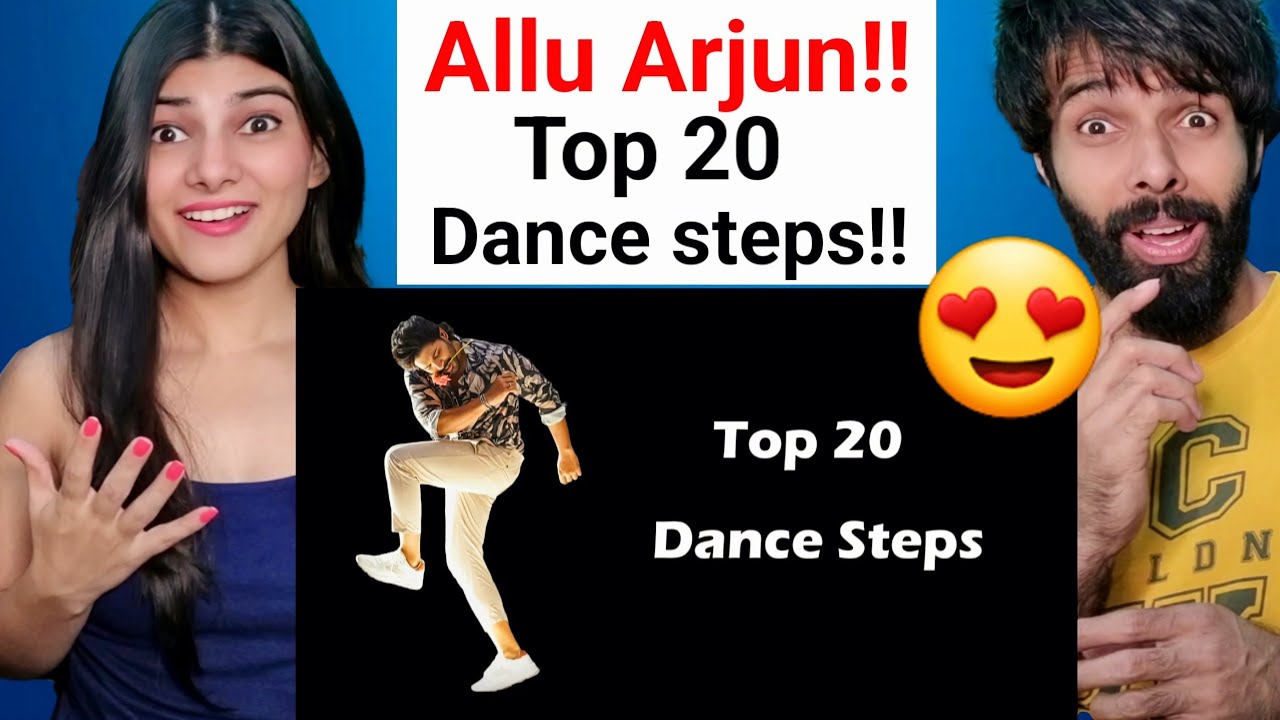 Allu Arjun - Top 20 Complicated dance steps of Allu Arjun Reaction !!