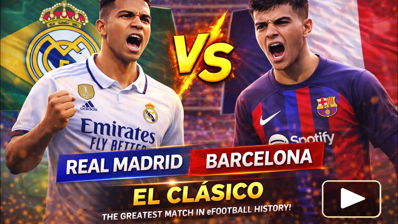Real Madrid vs Barcelona 🔥 El Clasico | eFootball 2026 Gameplay | Full Match