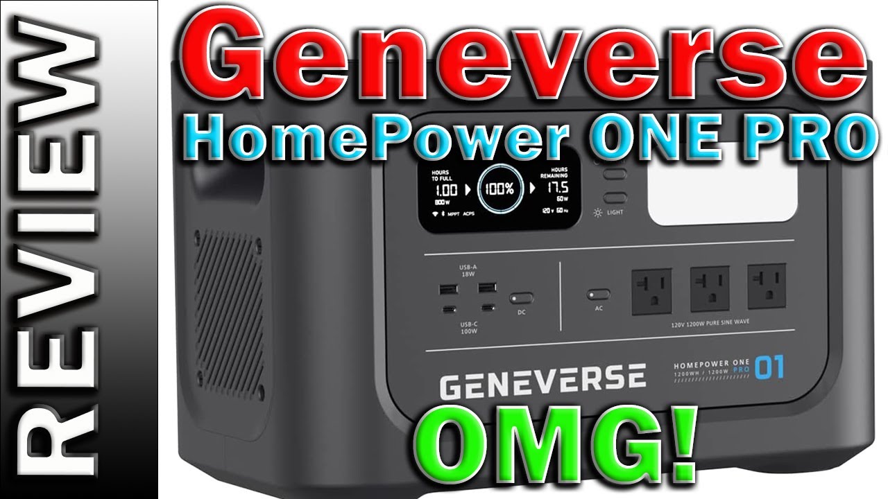 Geneverse Home Power ONE PRO 1200 Вт, солнечный генератор, 1210 Вт&middot;ч, LiFePO4, портативная электр...