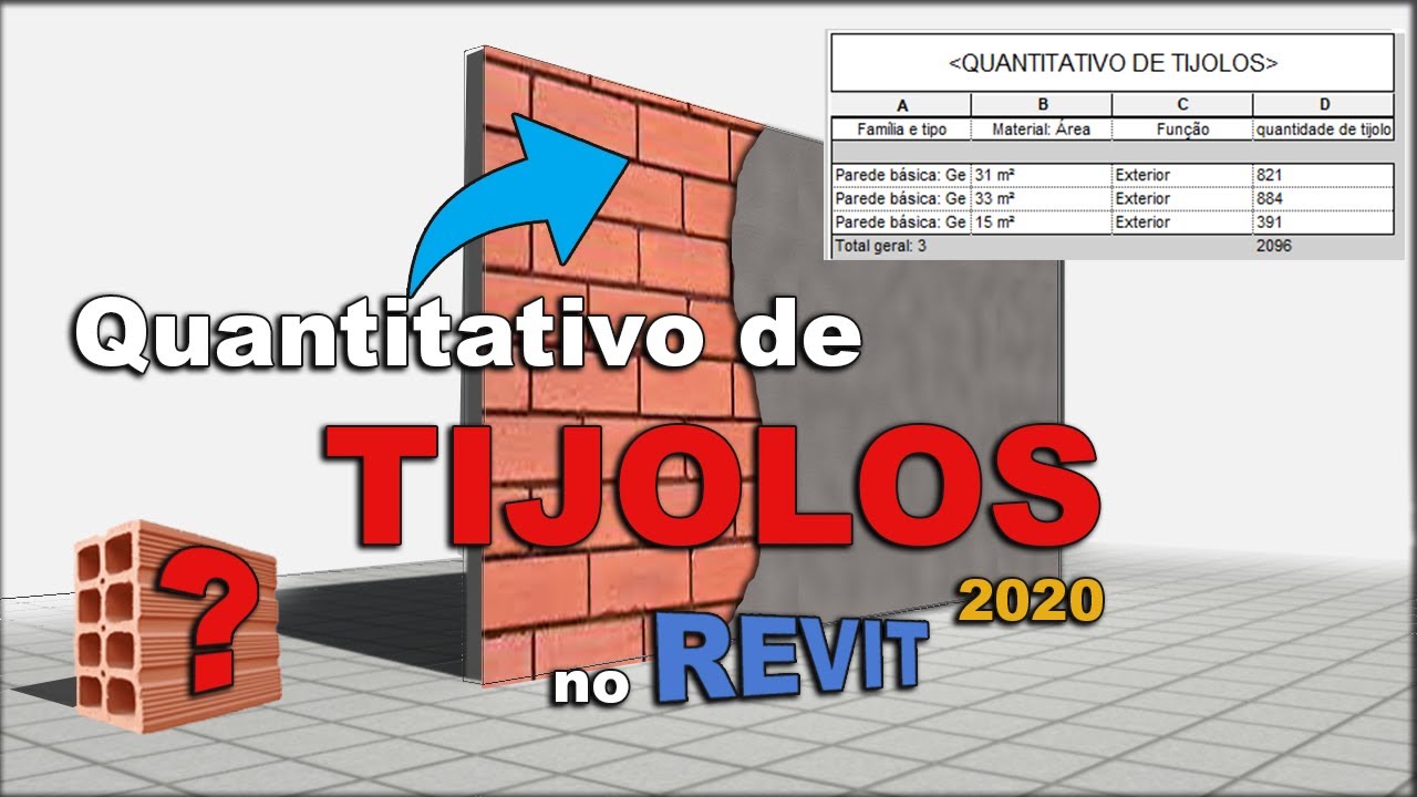 Aprenda a CALCULAR TIJOLOS no REVIT (em menos de 20min) - 2020