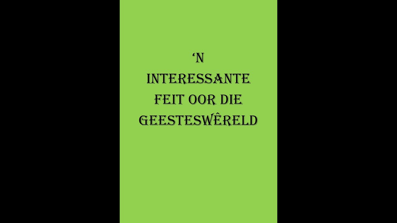 Renier Magro - 'n Interessante feit oor die geestesw&ecirc;reld.